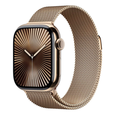 Умные часы Apple Watch Series 10 46 мм, Titanium Case Cellular, Milanese Loop, Gold